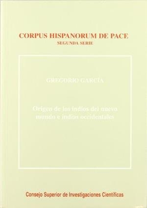 ORIGEN DE LOS INDIOS EN EL NUEVO MUNDO E INDIAS OCCIDENTALES | 9788400083205 | GARCÍA, GREGORIO