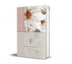 BIBLIA CATÓLICA : EDICIÓN LETRA GRANDE. TAPA DURA, TELA ROSADA CON FLORES | 9798890985309 | BIBLIA DE AMÉRICA