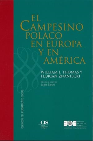 CAMPESINO POLACO EN EUROPA Y EN AMÉRICA, EL | 9788434015289 | THOMAS, WILLIAM I.