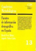 FUENTES DE INFORMACIÓN DEMOGRÁFICA EN ESPAÑA (2º EDICIÓN) | 9788474762129 | REHER, DAVID-SVEN