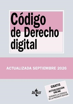 CÓDIGO DE DERECHO DIGITAL (ED. SEPTIEMBRE 2026) | 9788430994557 | EDITORIAL TECNOS
