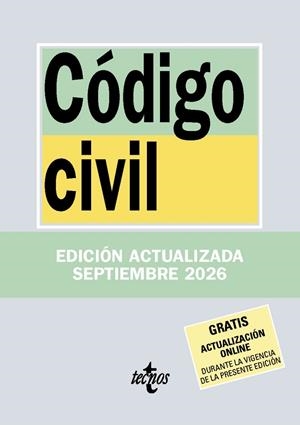 CÓDIGO CIVIL (ED. SEPTIEMBRE 2026) | 9788430994359 | EDITORIAL TECNOS
