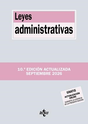 LEYES ADMINISTRATIVAS (ED. SEPTIEMBRE 2026) | 9788430994519 | EDITORIAL TECNOS