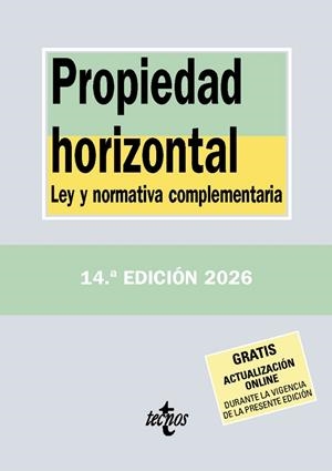 PROPIEDAD HORIZONTAL (14 ED.) | 9788430994496 | EDITORIAL TECNOS