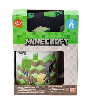 SET DE MITJONS I TASSA CERÀMICA 325 ML MINECRAFT CORE | 8412497881444