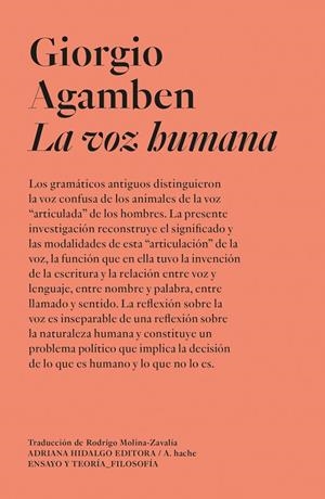 VOZ HUMANA, LA | 9791399191141 | AGAMBEN, GIORGIO