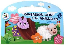 DIVERSIÓN CON LOS ANIMALES (CAJA : 1 LIBRO TITERE + 1 LIBRO TACTIL) | 9788742556634