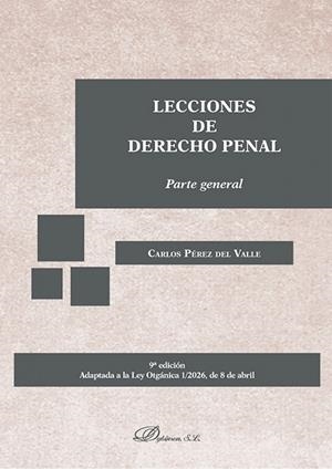 LECCIONES DE DERECHO PENAL. PARTE GENERAL | 9791370475062 | PEREZ DEL VALLE, CARLOS