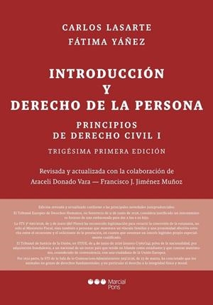 PRINCIPIOS DE DERECHO CIVIL. TOMO I. INTRODUCCIÓN Y DERECHO DE LA PERSONA | 9791387913984 | LASARTE ALVAREZ, CARLOS
