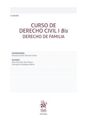 CURSO DE DERECHO CIVIL I BIS DERECHO DE FAMILIA (9ª EDICIÓN) | 9791370409777 | SANCHEZ CALERO, FRANCISCO JAVIER