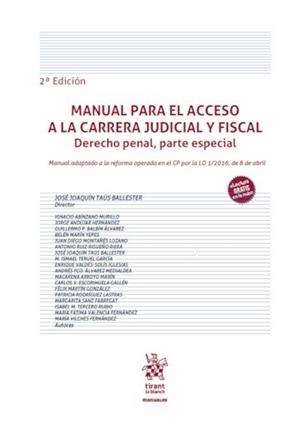MANUAL PARA ACCESO A CARRERA JUDICIAL Y FISCAL DERECHO (2ªED) | 9791370590314 | TAUS BALLESTER, JOSE JOAQUIN