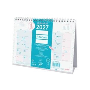 CALENDARI SOBRETAULA CHIC ESCR.2027 TURQ.CATALÀ | 8422952420729