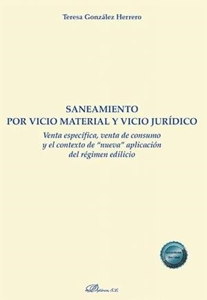 SANEAMIENTO POR VICIO MATERIAL Y VICIO JURIDICO | 9791370474836 | GONZALEZ HERRERO, TERESA